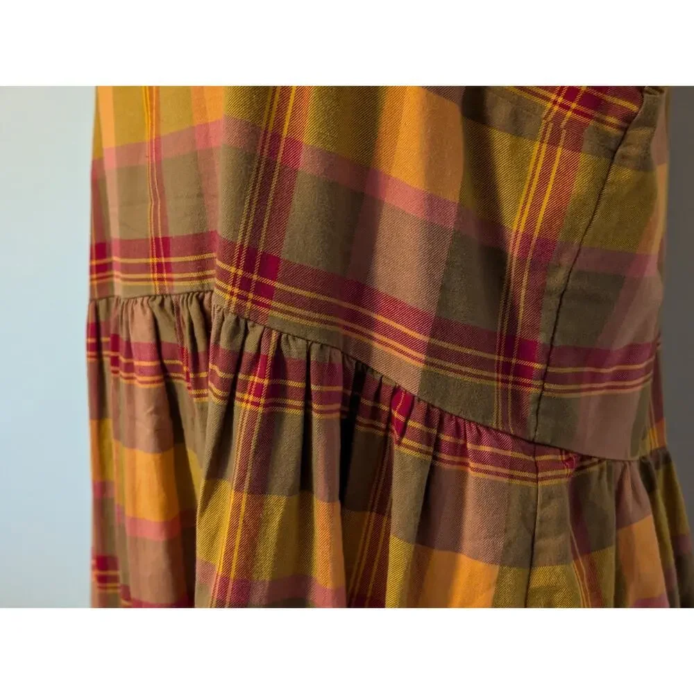 Madewell Plaid Babydoll Cami Dress Size L - Picture 5 of 7